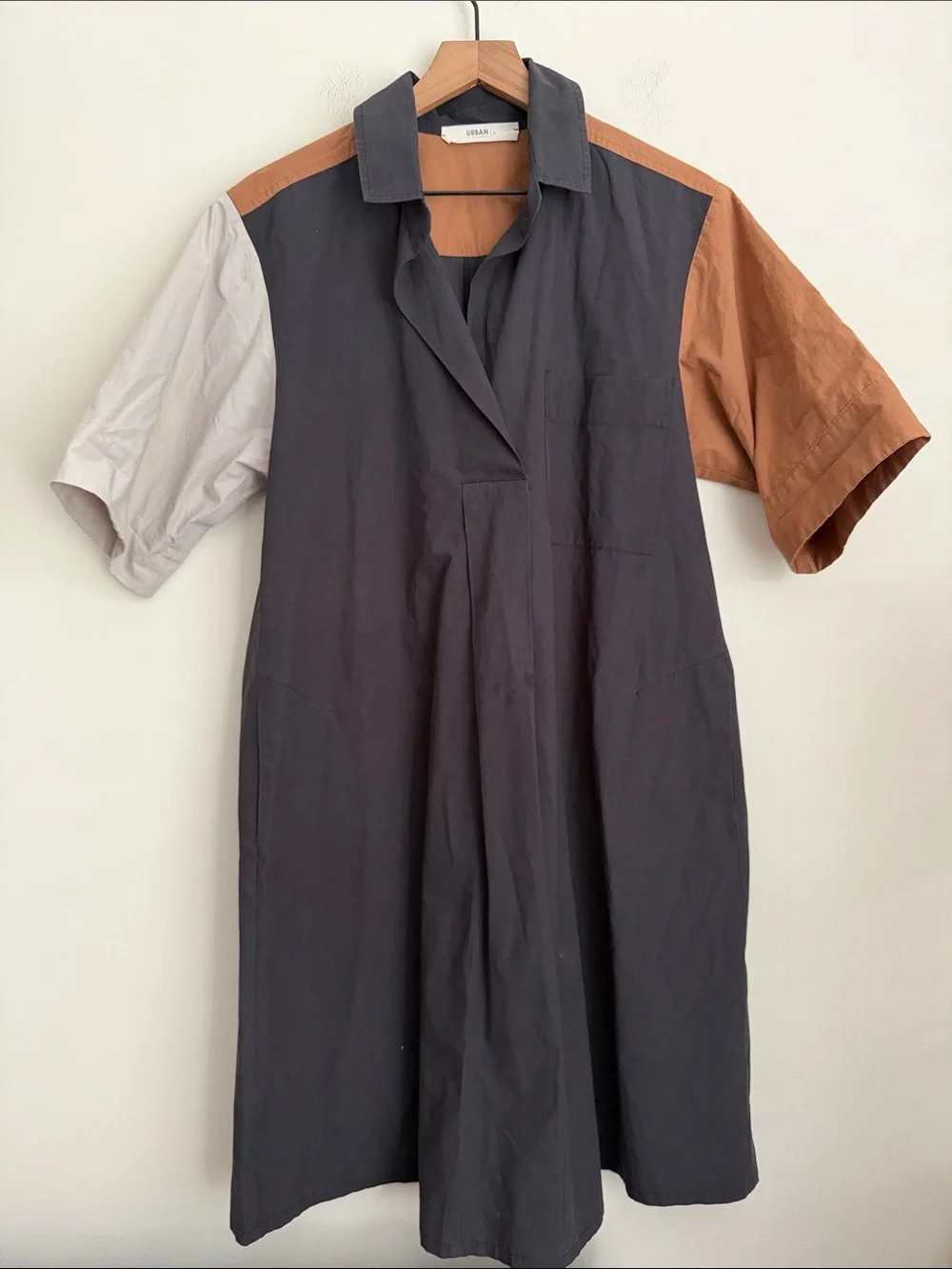 Alembika Dresses | Alembika Urban Trapeze Shirt Midi Dress Colorblock | Color: Black/Brown | Size: 4 | Natnatly's Closet